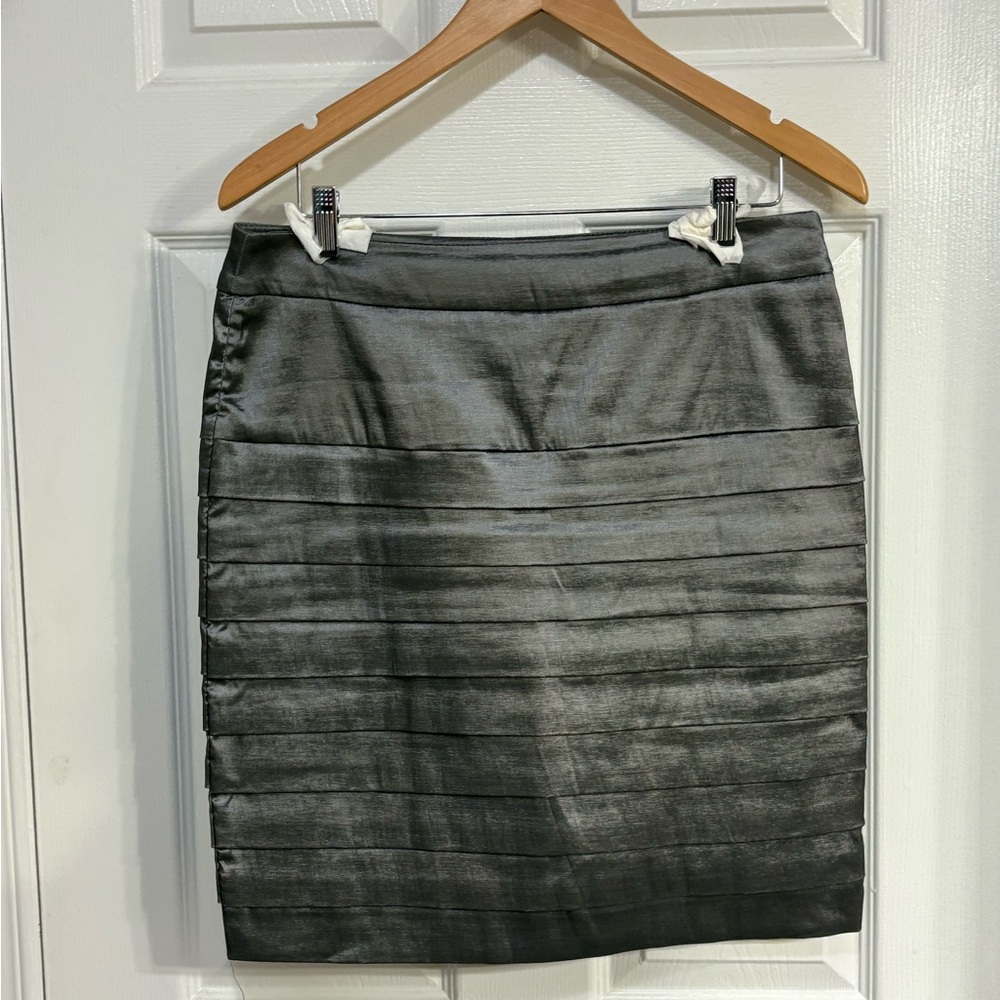 Chapter Shimmering Gray Pencil Skirt